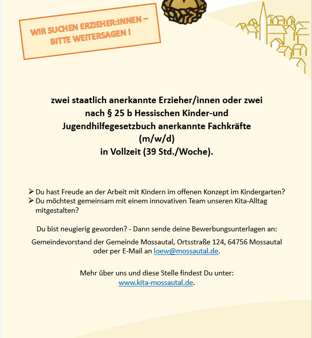 Erzieher gesucht!